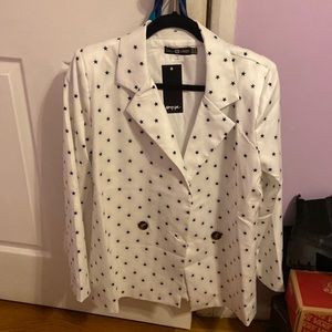 Nasty gal star print blazer NWT